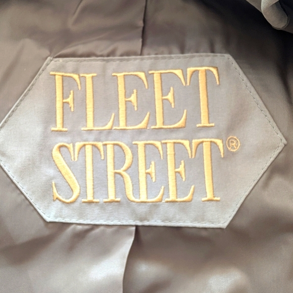 Vintage Fleet Street neutral slouchy draped trench coat W gold buttons. 10P - Picture 12 of 15